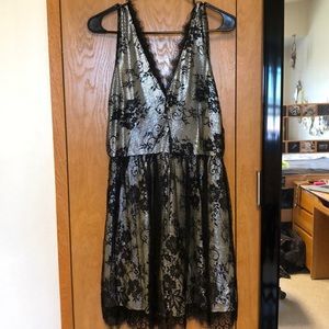 black & silver cocktail semi-formal dress